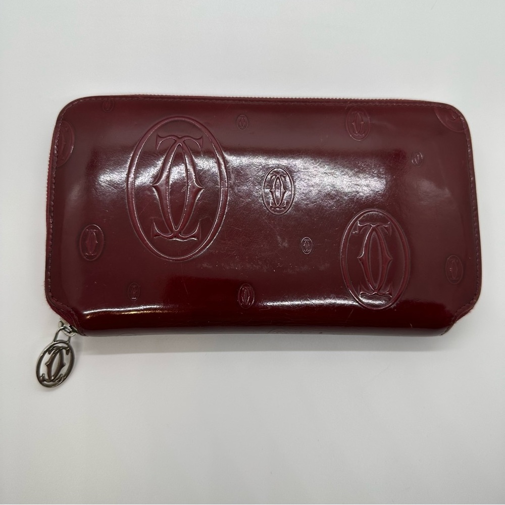 Cartier | Happy Birthday Red Patent Leather Long Continental Wallet